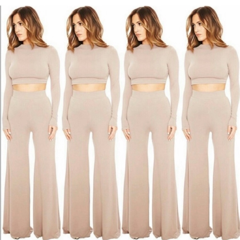 Naked Wardrobe High Waist Wide Leg Pants S